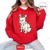 Christmas Dachshund Printed Hooded Sweatshirt Merry Christmas Women's Loose Hoodies Xmas Dog Cartoon Anime Hoody Clothing