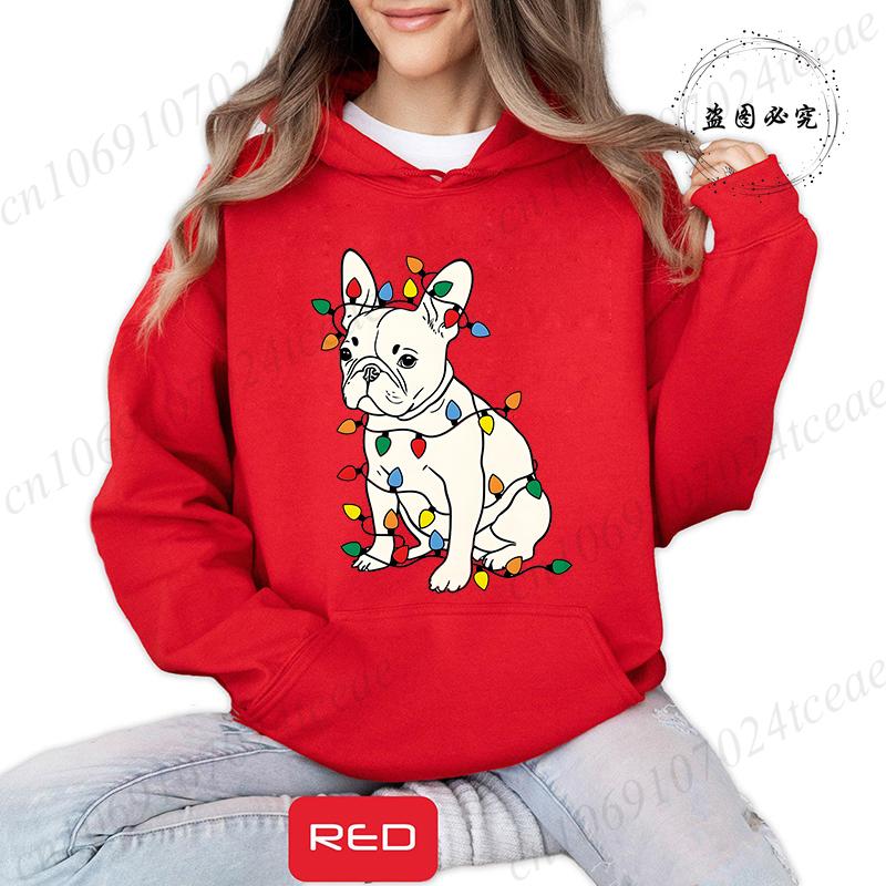 Christmas Dachshund Printed Hooded Sweatshirt Merry Christmas Women's Loose Hoodies Xmas Dog Cartoon Anime Hoody Clothing
