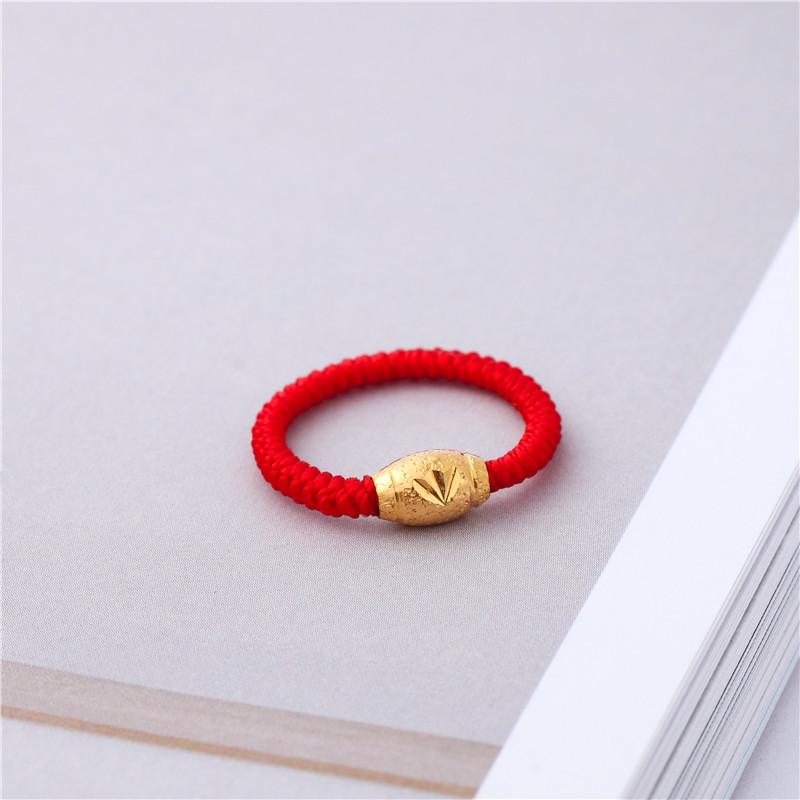 And Unique Charming Couple Ring With Copper Plating And Vietnamese Sand Beads Gold