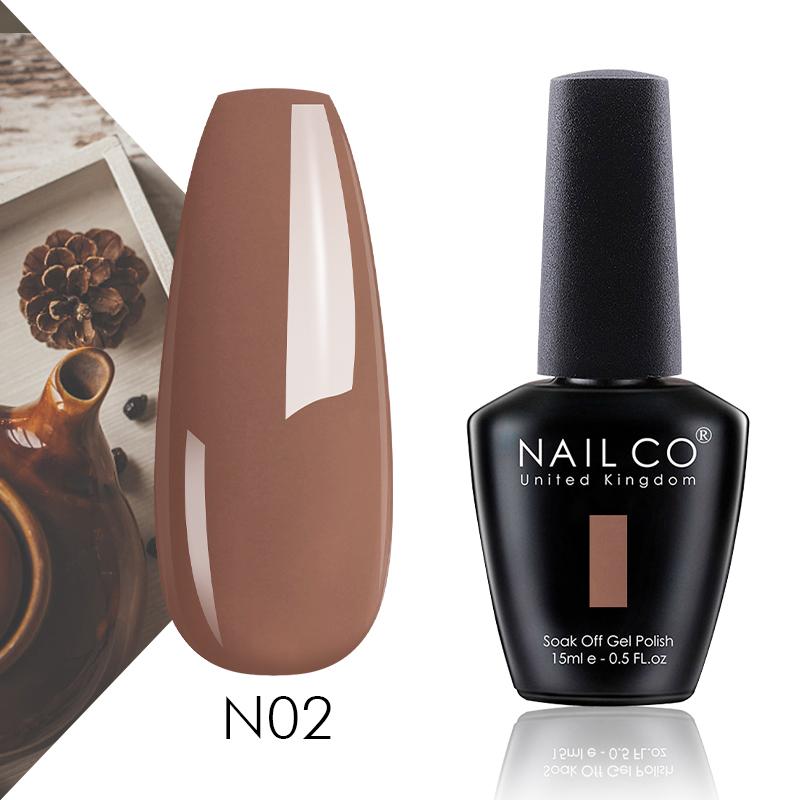 NAILCO 15ml Autumn Winter Brown Coffee Gel Nail Polish Design Nail Art Khaki Nude Color Series Glitter Manicure Set UV Nails Gel