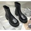 Fashion Women's Ankle Boots High Heel Round Head Thick Heel Back Zipper Fashion Boots Platform Shoes Boots Women 2024