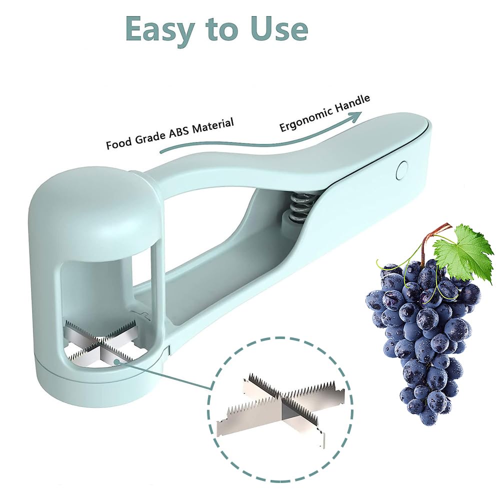 Tomato Grape Cherry Slicer Fruit Vegetable Salad Manual Slicer, Fruit and Vegetable Tool Kitchen Gadget, Progressive Zip Slicer