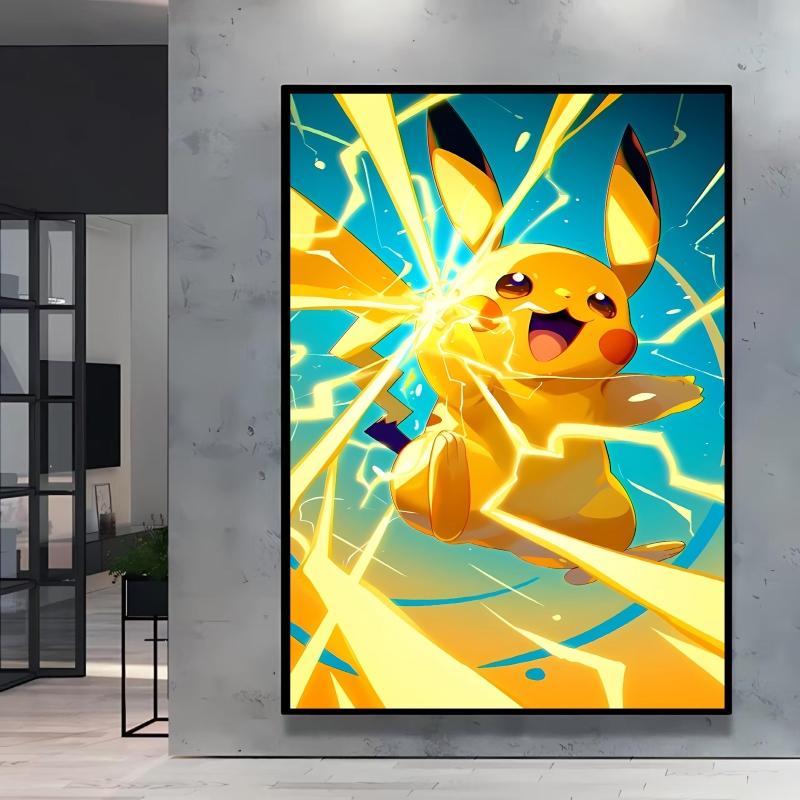Lovely Pikachu Decorative Painting High Quality Printing Vivid Colors Adds Unique Charm To Your Living Room and Bedroom