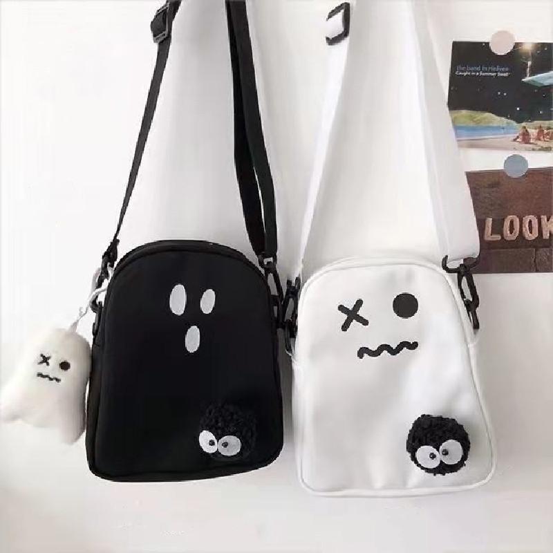 Carto Messenger Bag for Women Youth Sling Shoulder Crossbody Bags Cute Girls Canvas Bag Kawaii Harajuku Casual Female Handbags