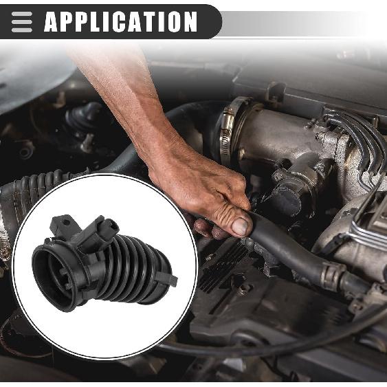 Motoforti Car Air Intake Tube Hose, Air Intake Tube Duct, for Honda Civic 2012-2015, Rubber, 17225-R1A-A01. Black