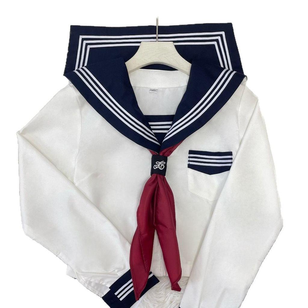 Authentic Japanese Sailor Uniform Set: White, Long & Short Sleeve, Academy Style