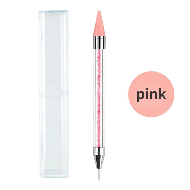 

DIY дрель-карандаш самоклеящаяся Стразы инструменты для алмазной живописи драгоценные камни кристаллы восковая ручка для алмазной живописи дизайн ногтей розовый