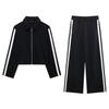 Fashion Style 2024 Fall and Winter New Women's Clothing Side Stripes with Decorative Lapel Long Sleeves Outwear Pants 1165332