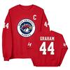 Women's Casual Pullover Sweatshirt Letter Print Crewneck Long Sleeve Relaxed Fit University Style Athletic Top
