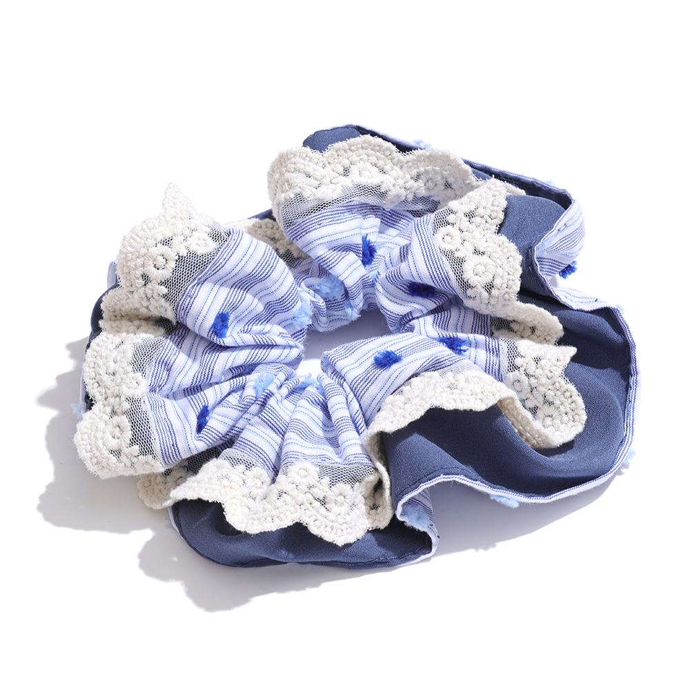 

Yhpup Summer Embroidered Flower Lace Hair Scrunchies Headbands for Women Girl Sweet Lovely Head Rope Female Accessories