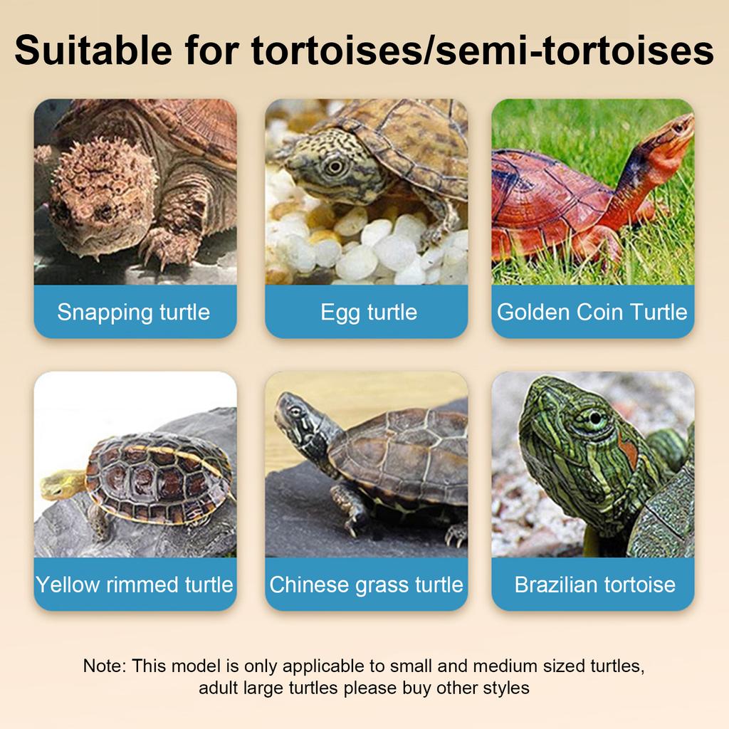 Turtle Tank Terrapins Feeding Box with Basking Platform Turtle Small Reptiles Breeding Tool with Bottom Drainage Plug