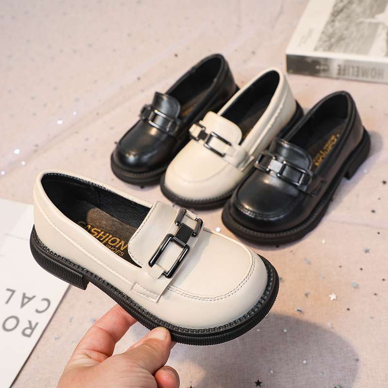 Girls small leather shoes 2025 spring and autumn new children's shoes little girl princess shoes Doudou shoes single shoes baby shoes trend