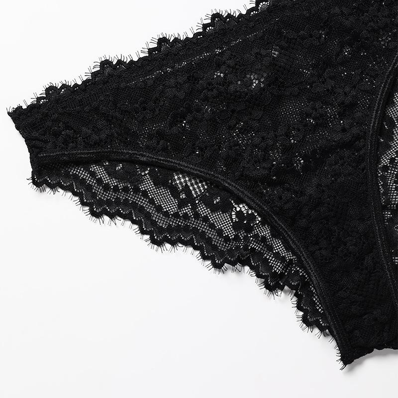 Large Size Sexy Sex Triangle Panties Breathable Lace Hollow Invisible Panties