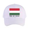 Hungarian Flag Now or Never Baseball Cap Woman Men Summer Casual Sun Hat Adult Adjustable Hiking Fishing Hat