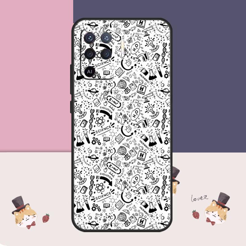 Vintage Chemistry Laboratory Case For Oppo A76 A96 A16 A60 A98 A58 A78 A18 A38 A80 A40 A77 A57 A17 A74 A54 A94 A15 A5 Pro