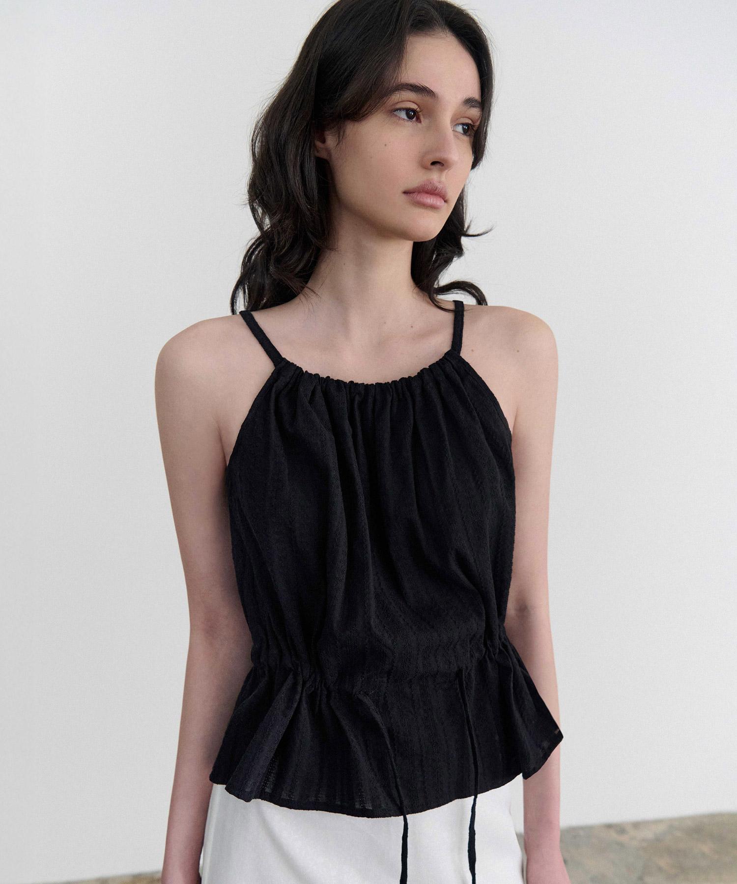 Annies Sober String Blouse (Black) Black