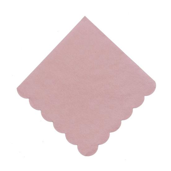 100 Sheets 25CM Scalloped Cocktail Napkin 2 Layers Thick Square Disposable Baby Shower Wedding Birthday Party Dessert Beverage Dinner Paper Napkin