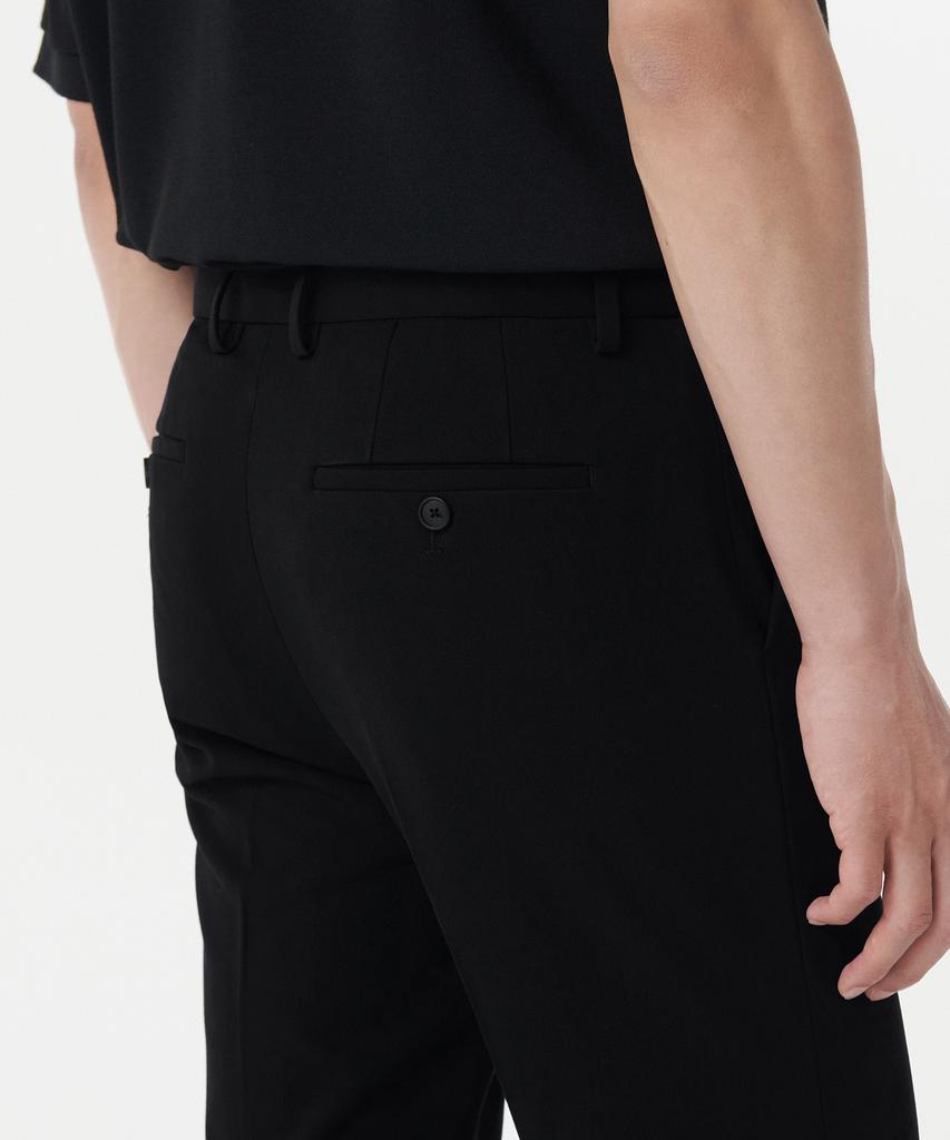 Musinsa Standard Tapered Hidden Banding Crop Slacks [Black]