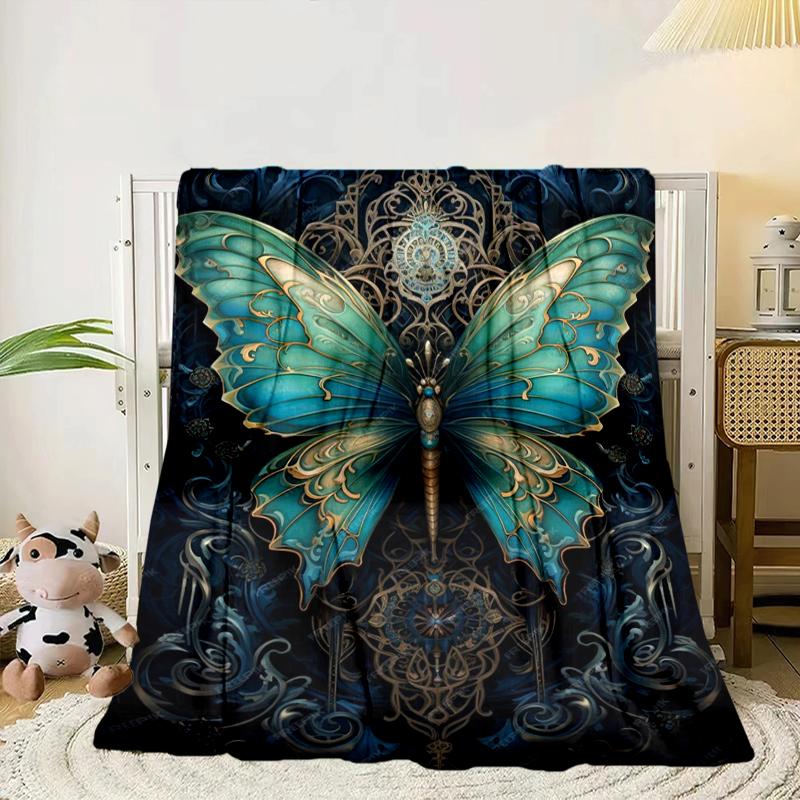 Neon Butterfly Dreamscape Blanket Flannel Blanket Throw Blanket Sofa Cover Blanket Soft Premium Blanket Picnic Blanket Tv Blanket Gifts
