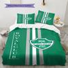 Al Ahli FC Pattern Bedding Set Quilt Cover Pillowcase Home Decor Gift (1 * Duvet Cover + 2 * Pillowcase, Without Core)