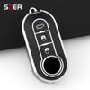 Fashion Tpu Car Key Case Cover Shell For Fiat 500 Ducato Panda 500L Punto Lancia Musa For Citroen Car Keyring Luxury Keychain