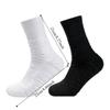 6Pairs White and Black Basketball Crew Sock Breathable Bottom of Towel Compression Sock Non-slip Wear-resistant Athletic Sock
