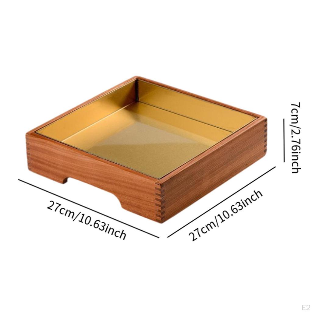 Ice Serving Tray Plate Wood Seafood Dish Cold Food Display Platter Sashimi for Parties