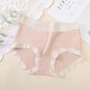 Medium High Waisted Women's Underwear Made of Seamless Silk Antibacterial Knickers Crotch Breathable Comfortable with A Naked Feel