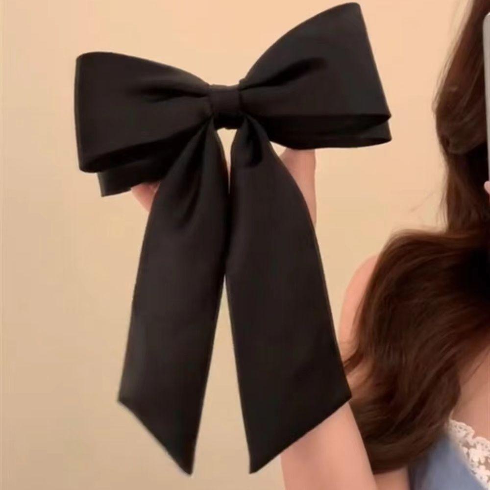 

French High End Satin Bow Hair Clip Oversized Headpiece