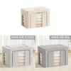 Clothes Storage Box Organizer With Steel Frame Waterproof Fabric For Bedroom Storage