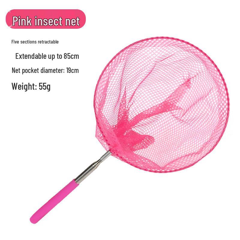 Kids' Telescopic Butterfly Net & Leakproof Folding Bucket Set for Beach and River Play