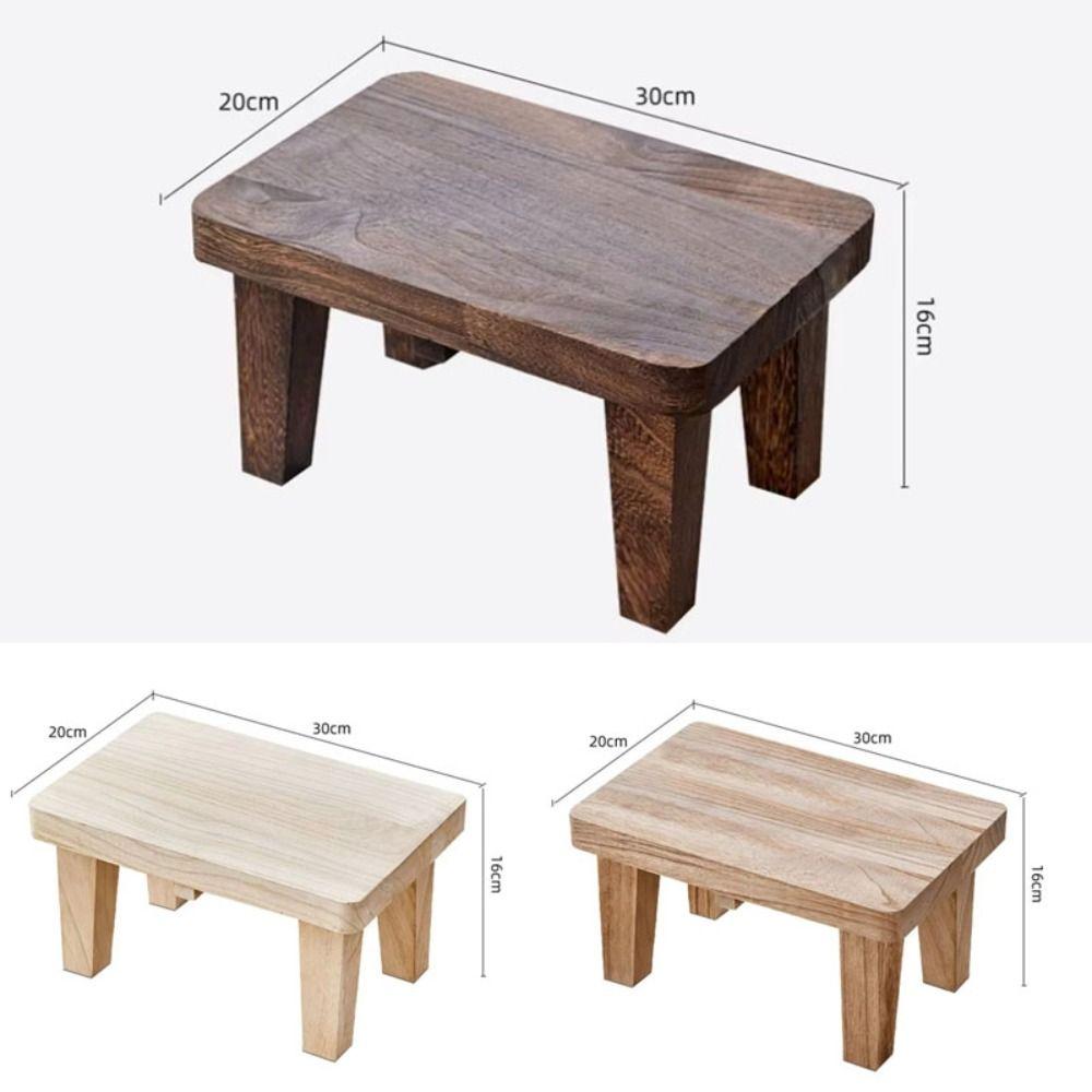 Japanese-style Small Stool Solid Wood Home Low Stool Coffee Table Shoe-changing Stools Indoor