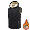 Men S Hooded Fleece Vest Plus Size S To Xxxl
