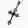 Punk Kristall Kreuz Anhänger Halskette Damen Gothic Schlüsselbein Halskette Halskette Ästhetischer Schmuck Bijoux Party Geschenke