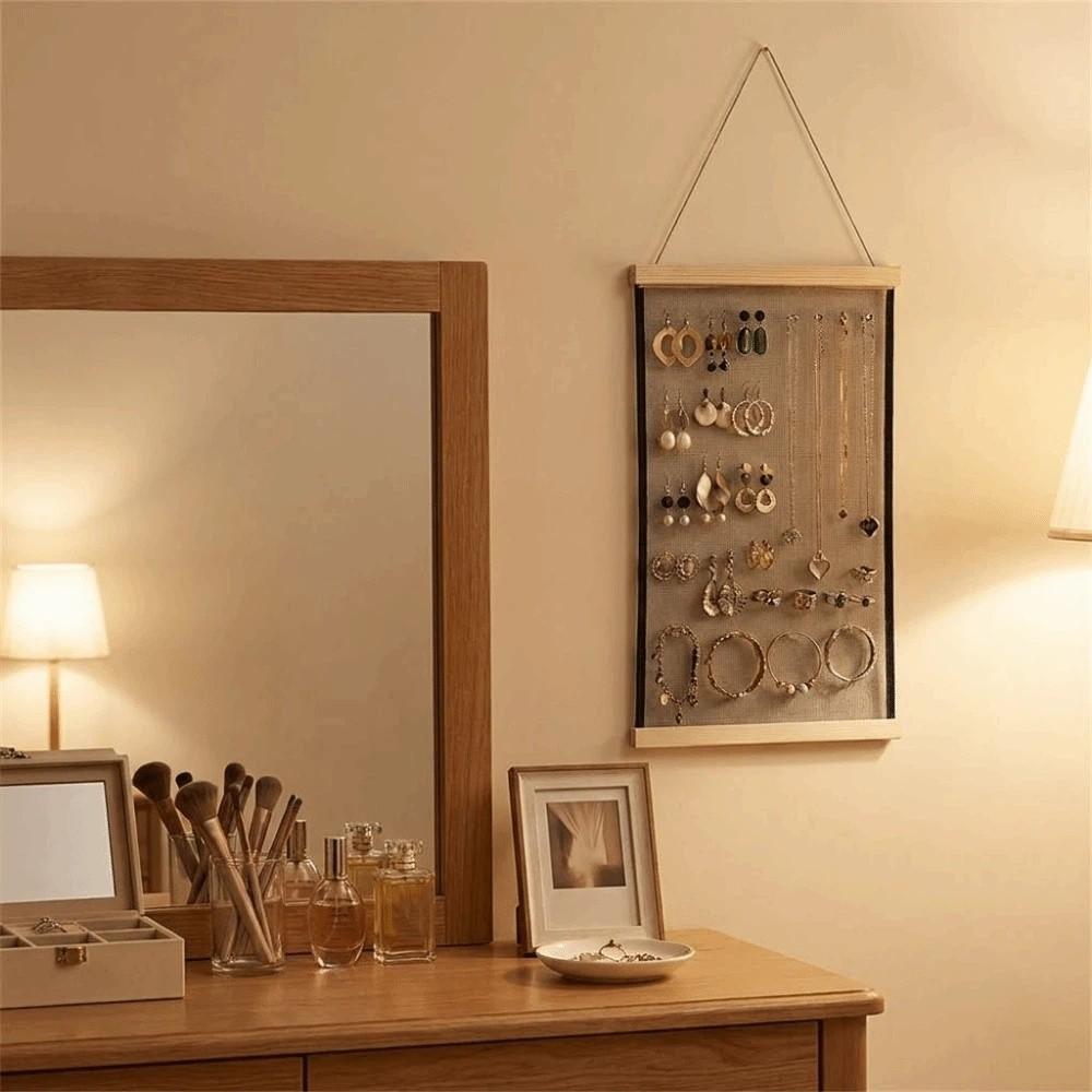 Large Capacity Hanging Earring Display Rack Mesh Grid Mesh Display Rack Living Room