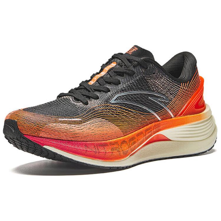 Anta Pro String Technology Shock Absorption Wear-Resistant Low-Top Running Shoes Men Sneaker Black Orange 112435563-5