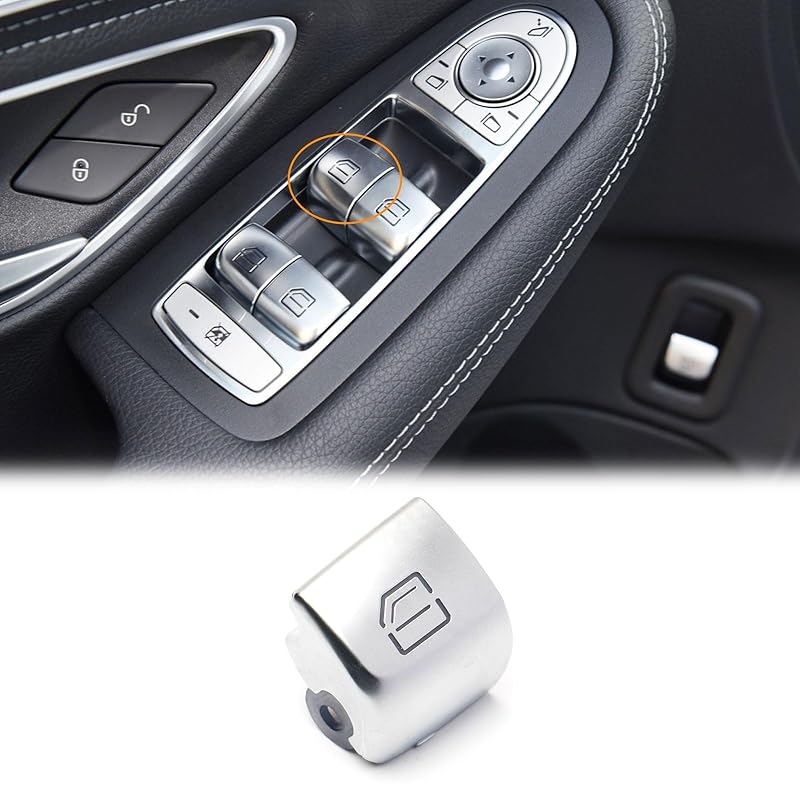 Window Control Switch Button Cover Fit for Mercedes-Benz C Class W205 C200 C300 2015-2021 GLC-Class W253 GLC250 GLC300 2016-2022 Driver Side Glass