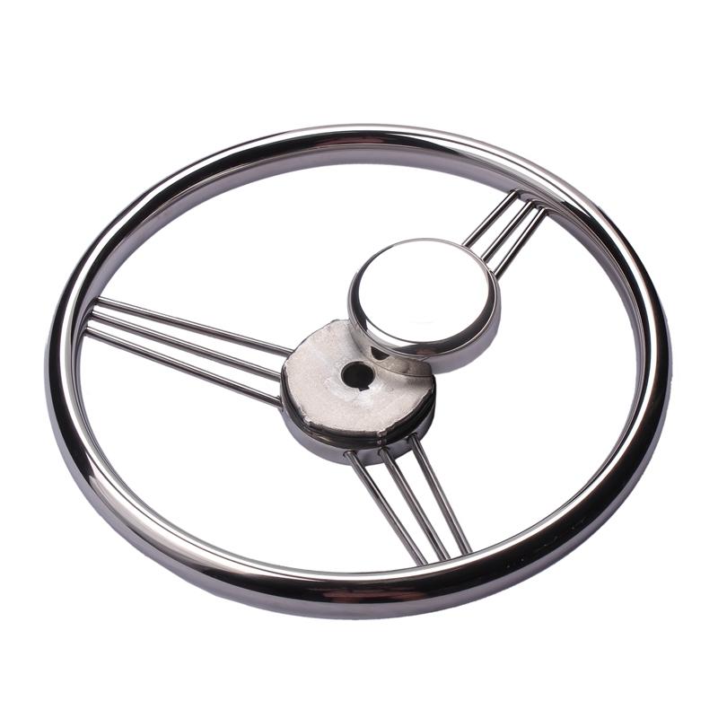 Boat Accessories Steering Wheel Stainless Steel 9 Spoke Knurling 13-1/2'' For Marine Yacht