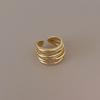 BF CLUB Gold Color Rings for Women Men Fashion Geometric Handmade Irregular Vintage Moon Ring Party Christmas Gift