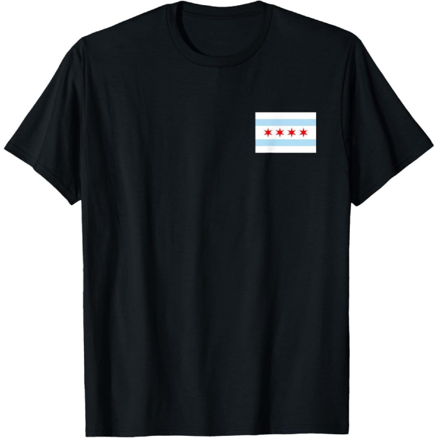

CITY OF CHICAGO ILLINOIS FLAG WINDY CITY T-Shirt XXXXXL чорний
