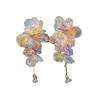 Iridescent Tassel Drop Earrings Transparent Petal Statement Earrings  Seaside Beach