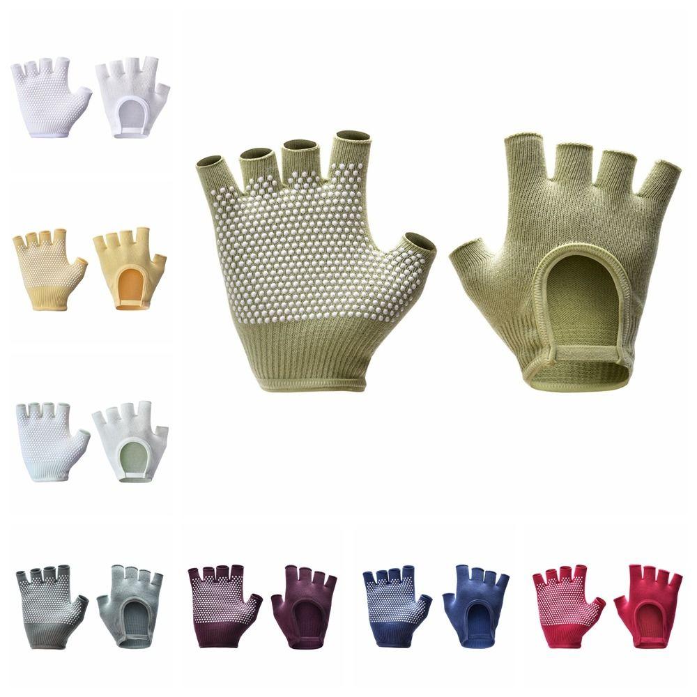 Warm Pilates Gloves Multicolor Gym Fitness Gloves Bicycle Mittens Half Finger Yoga Gloves  Outdoor