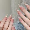 Verlaufende Bernstein-Goldfolie Abnehmbare Nagelsticker - Herbst/Winter-Kollektion