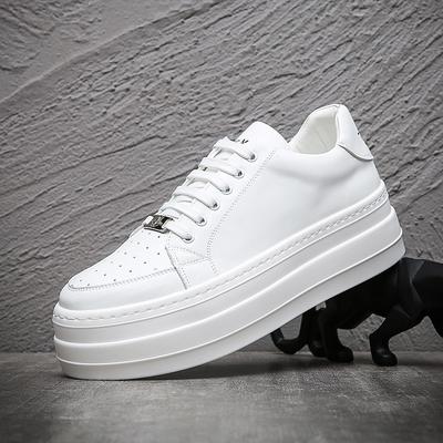 Men's Height-increasing Shoes, Board Shoes, Platform Muffin Shoes, Fashionable Little White Shoes, Breathable and Trendy Men's Matching Wenzhou Liv