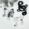 Acrylic Musical Notes Carabiner Cartoon Cats Pendant Keychain Bag Charm Ornament Decoration for Women and Students