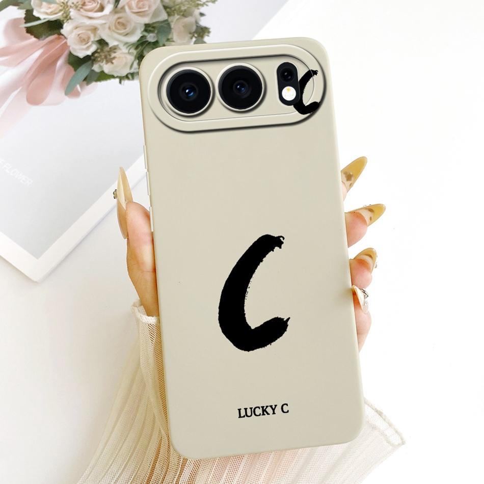 For Honor 500 5G Lucky Initial Letter Phone Case For Honor 500 MEY-AN00 Soft Silicone Shockproof Cases Bumpers