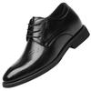Inner heightening leather shoes men's 8cm business dress derby shoes leather breathable pointed men's commuting to work men's shoes