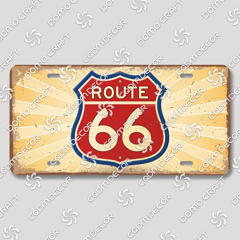 Vintage US Route  Tin Sign Metal Wall Art Decor  Retro Car Poster Plaque for Garage Motel Bar Club Gas Station  Perfect Home Dec
