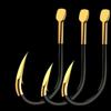 Crooked Mouth Black Gold Iseama Barbed Fishing Hook - Bulk Tackle Supplies