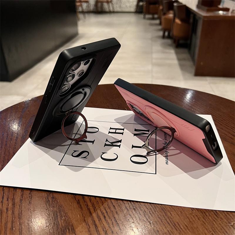 Stand Holder Magnetic Case For Samsung S26 S25 Edge S24 S23 FE Plus S22 S21 Ultra A14 A15 A36 A56 A16 A26 A06 A07 5G Hard Cover